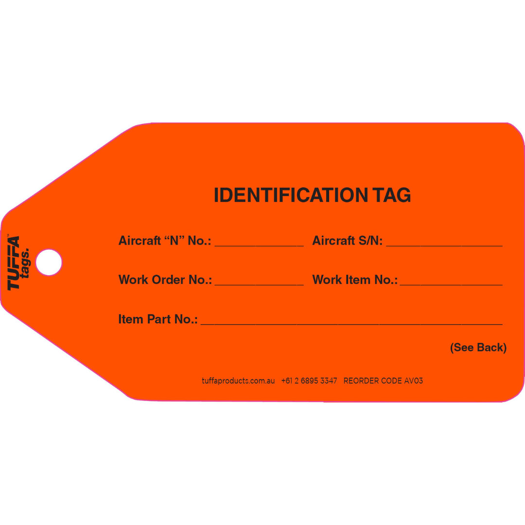 AV03 Identifcation Tuffa Tag (Pack 100)