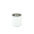 2lt Metal Tin White Outside / Plain Inside - with Lid