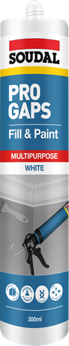 Soudal Pro Gaps - Fill & Paint 300ml - Gap Filler