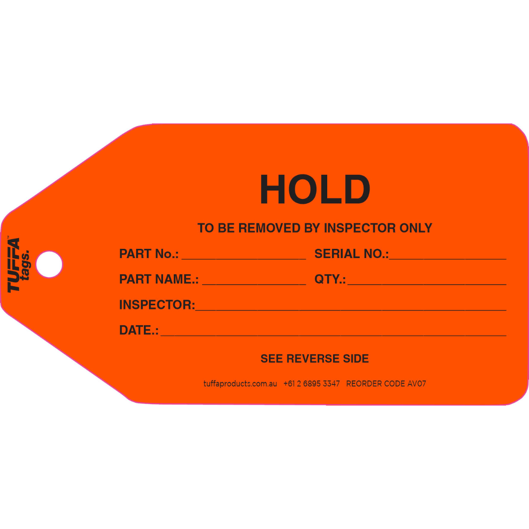 AV07 Hold Tuffa Tag (Pack 100)