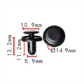 C1757 Clip Packet 50 Mitsubishi Subaru PF-C1757