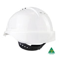 Maxisafe Vented Hard Hat - Sliplock Harness -White