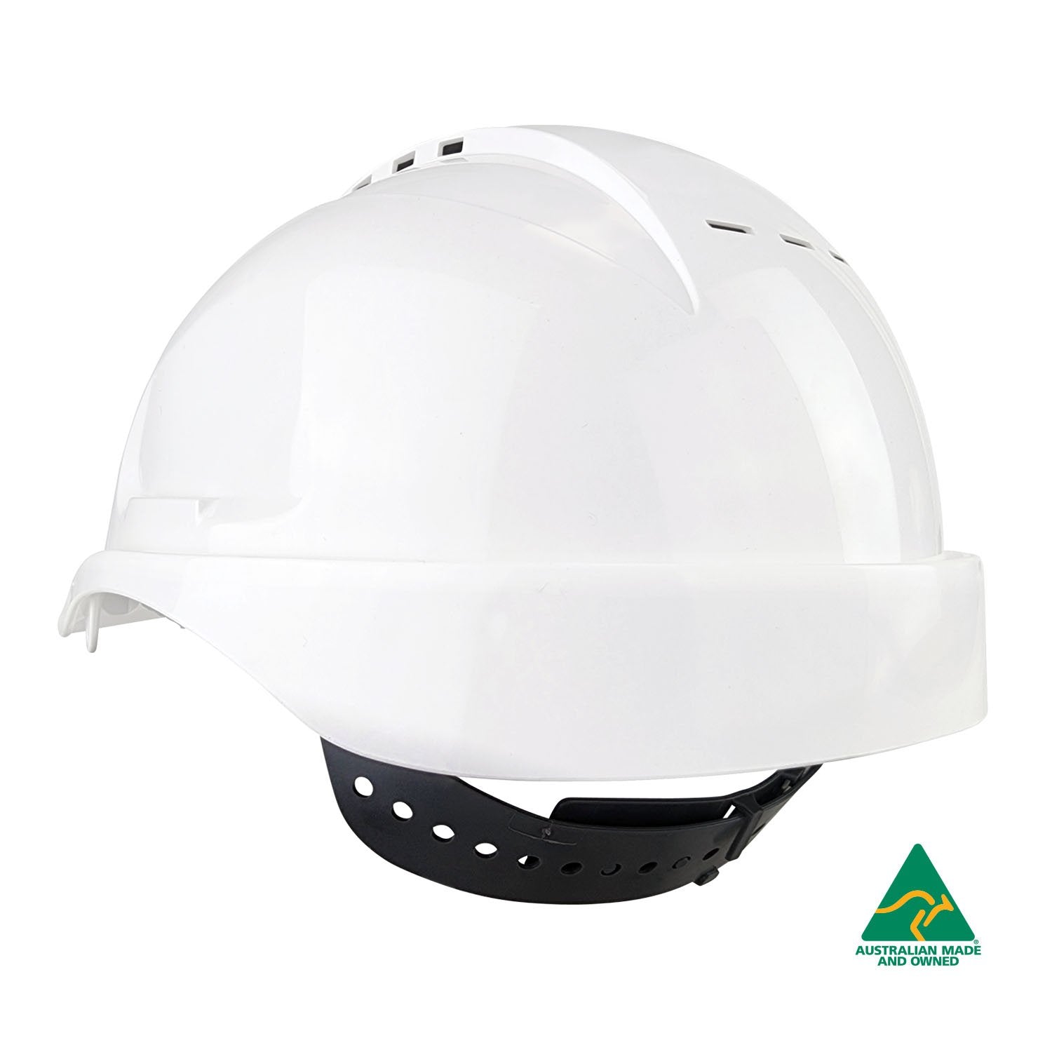 Maxisafe Vented Hard Hat - Sliplock Harness -White