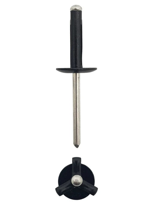 3/16 Flange Rivet Black 25.5mm - Pack of 50