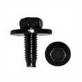 M5x18 8mm Long Bolt Lrg Wash Black 50pkt