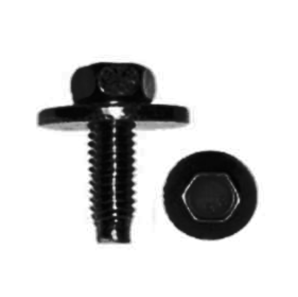 M5x18 8mm Long Bolt Lrg Wash Black 50pkt