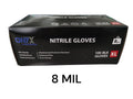 Rapid Nitrile Black Gloves Textured - Xl 8 Mil (Onyx Predator)