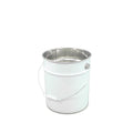 10lt Metal Pail White Outside/Plain Inside S/Head- with Lid/ Locking Ring & Clip