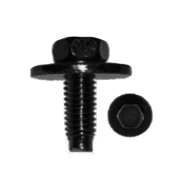 M6x18 10mm Long Bolt Lrg Wash Black 50pk
