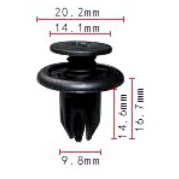 C570 Clip Packet 50 Ck570  91503-SP0-003 Honda