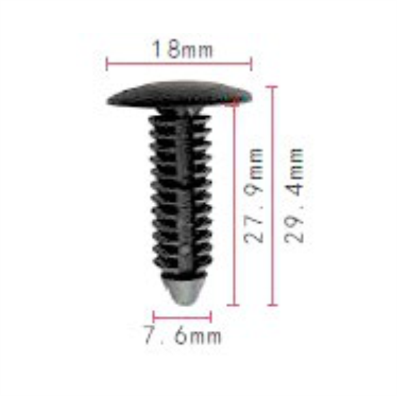 C582 Clip Packet 50 10121502, 6033082, 6033840, 390018-S GM Chrysler Ford