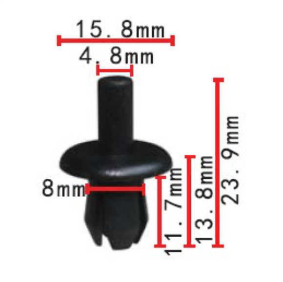 C1150 Clip Packet 50 Volkswagon - Ck254 Oem:161-867-299-01c