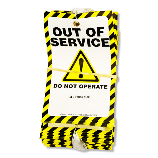 Tuffa - Out of Service Synthetic Tags (PK of 100)