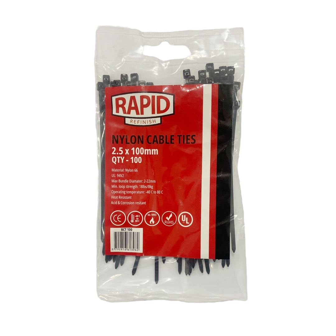 Nylon Cable Ties 2.5 X 100mm