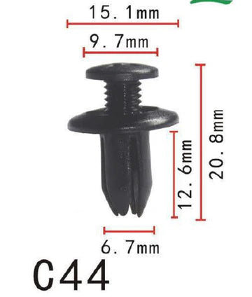 C44 Clip - Each - Toyota Mazda OEM: 76988-0T000