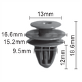 C625 Clip - Each - Ck8725 91560-S84-A11 Honda Acura