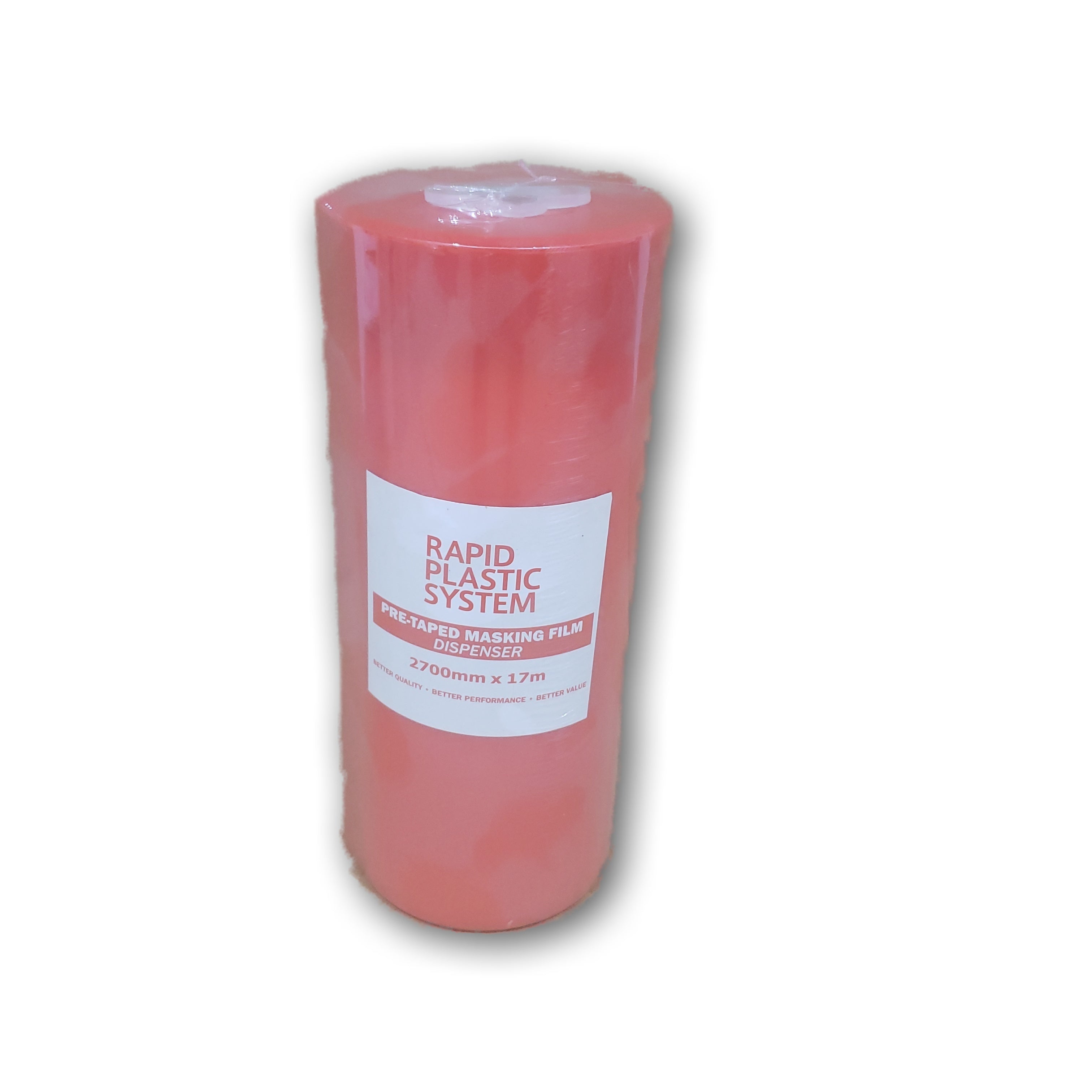 Rapid Pre Taped Masking Film With Dispenser 2.7m X 17m X 8mic (25 Carton)