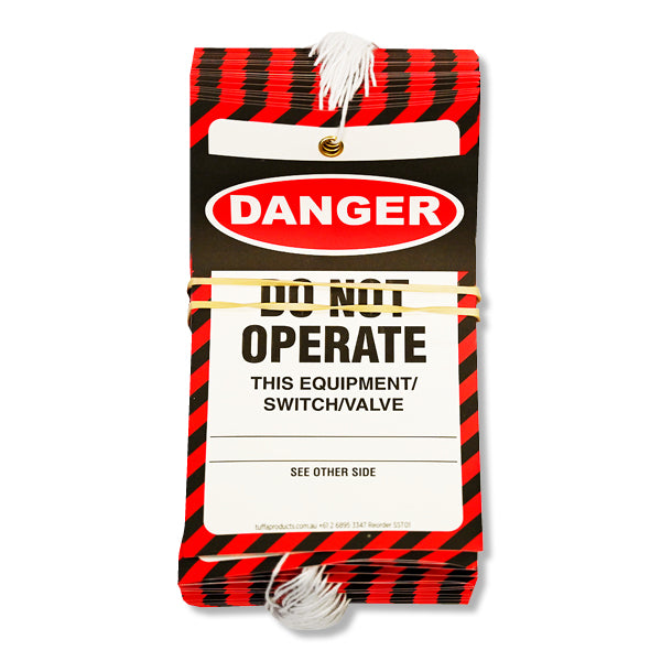 Tuffa - Danger Synthetic Tags (pack of 100)