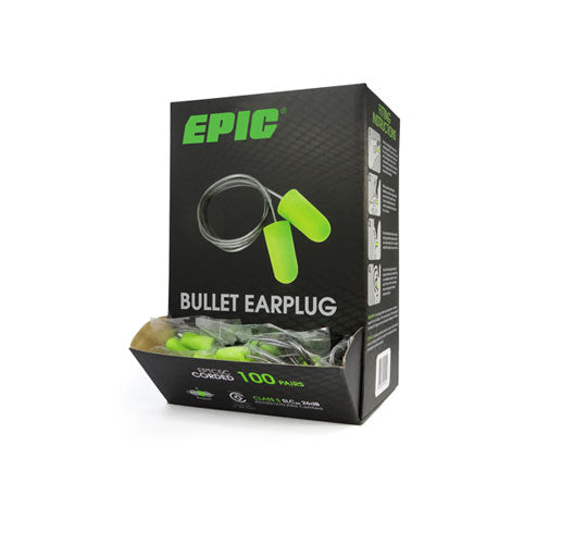 Ear Plug EPIC® Bullet Class 5 Corded (100 PAIR)