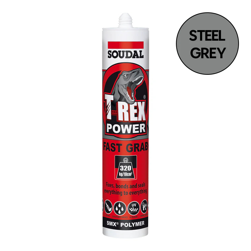 T-Rex Fast Grab Steel Grey 290ml - Box x12 Tubes