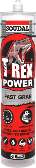 T-Rex Fast Grab Clear 290ml - Box x12 Tubes