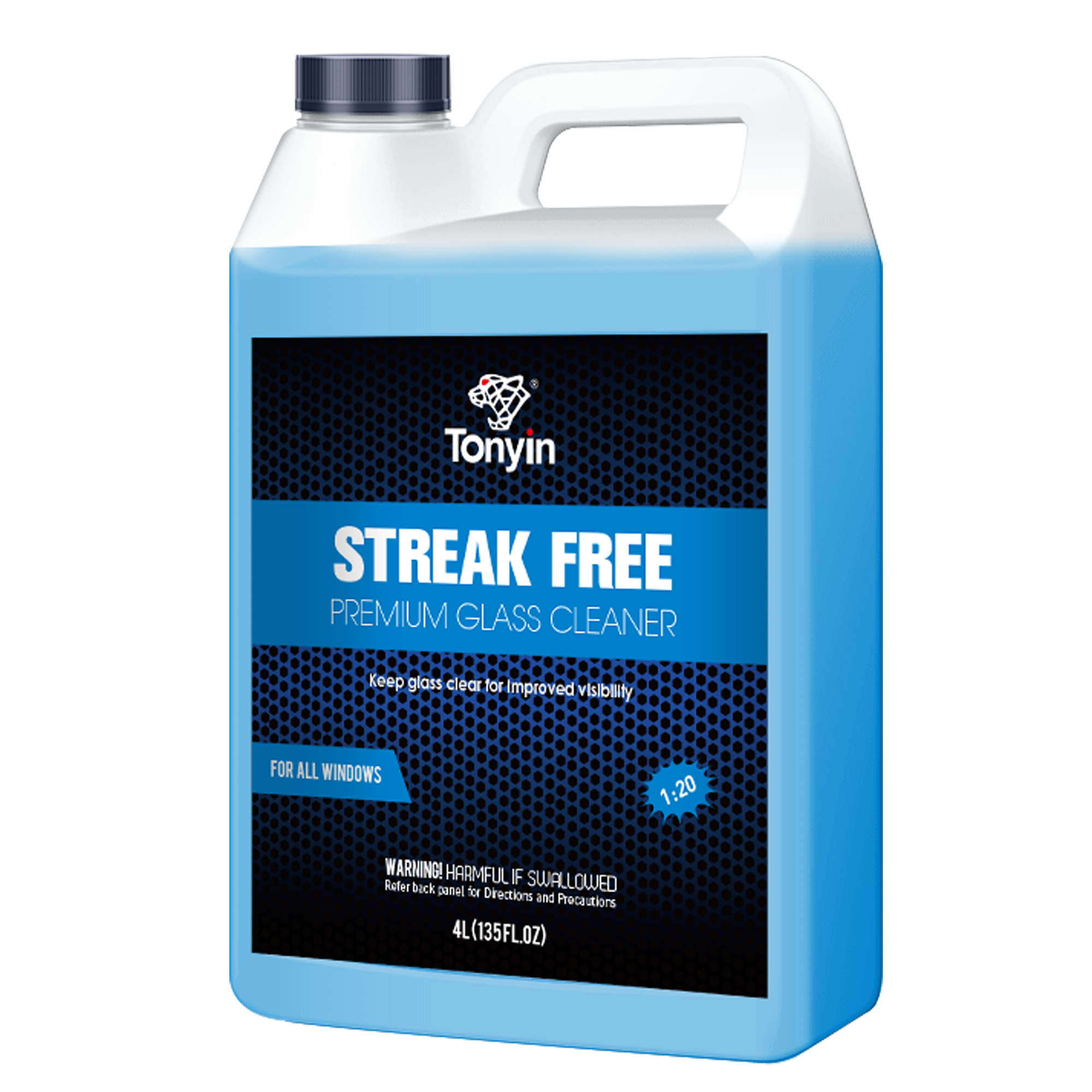 Tonyin Streak Free Premium Glass Cleaner 4L