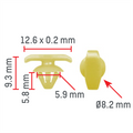 C1788 Clip Packet 50 PF-C1788 VW