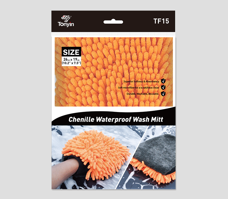 Tonyin Single Side Chenille Microfiber Wash Mitt
